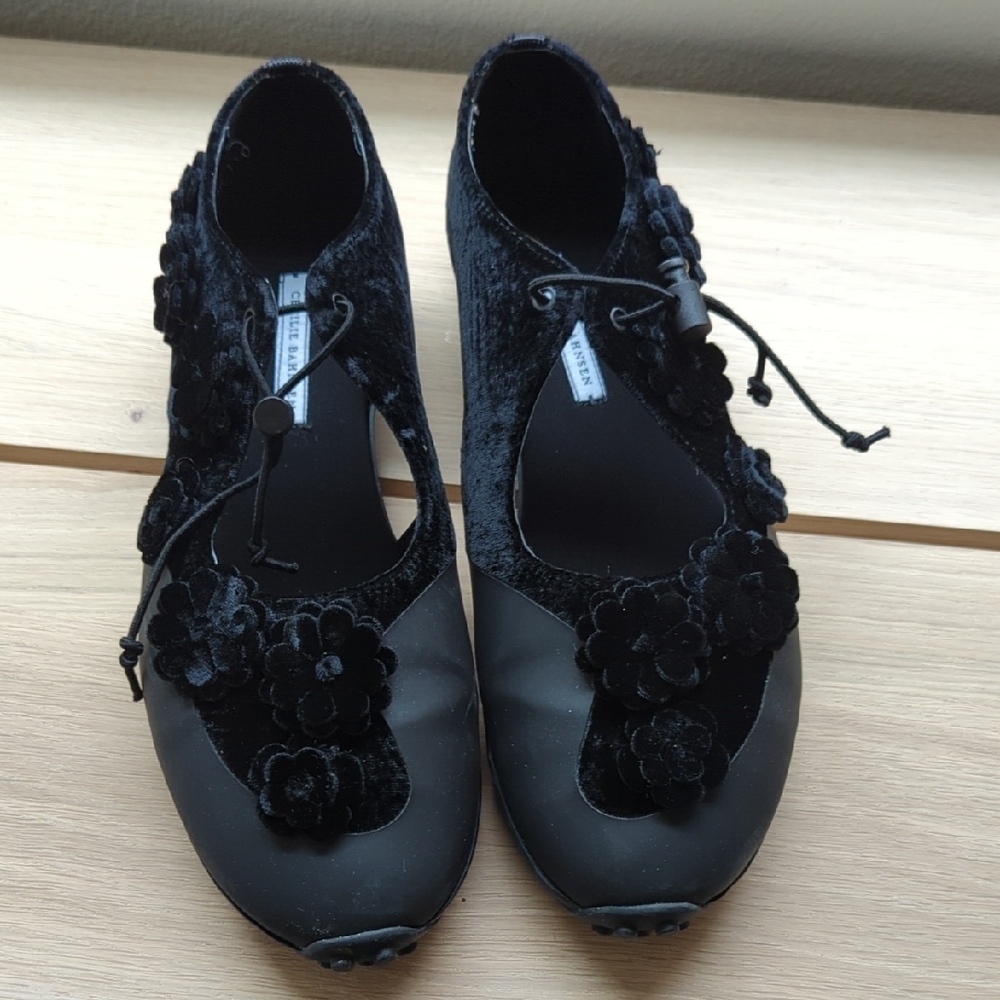 Cecilie Bahnsen Black Floral Flats